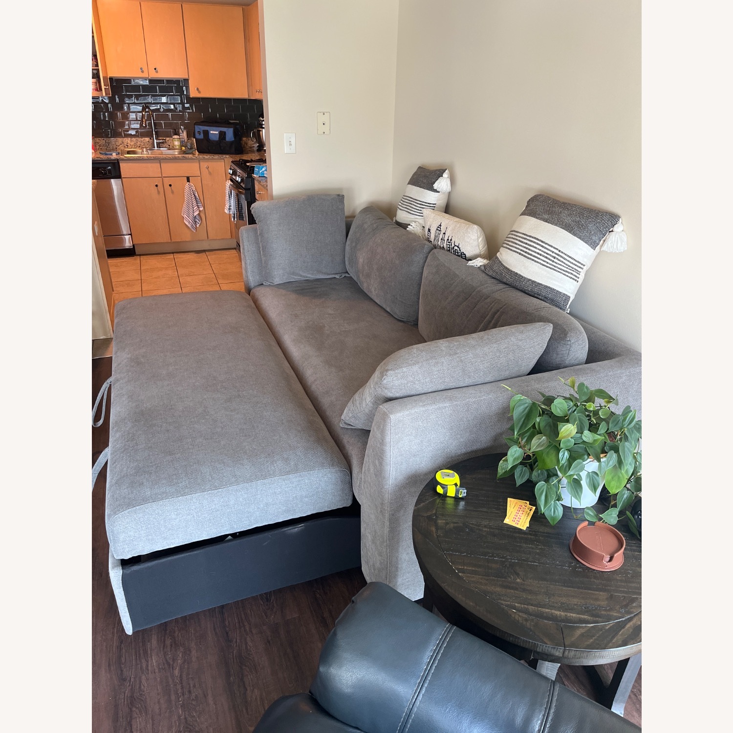 Light Gray Sleeper Sofa - image-3