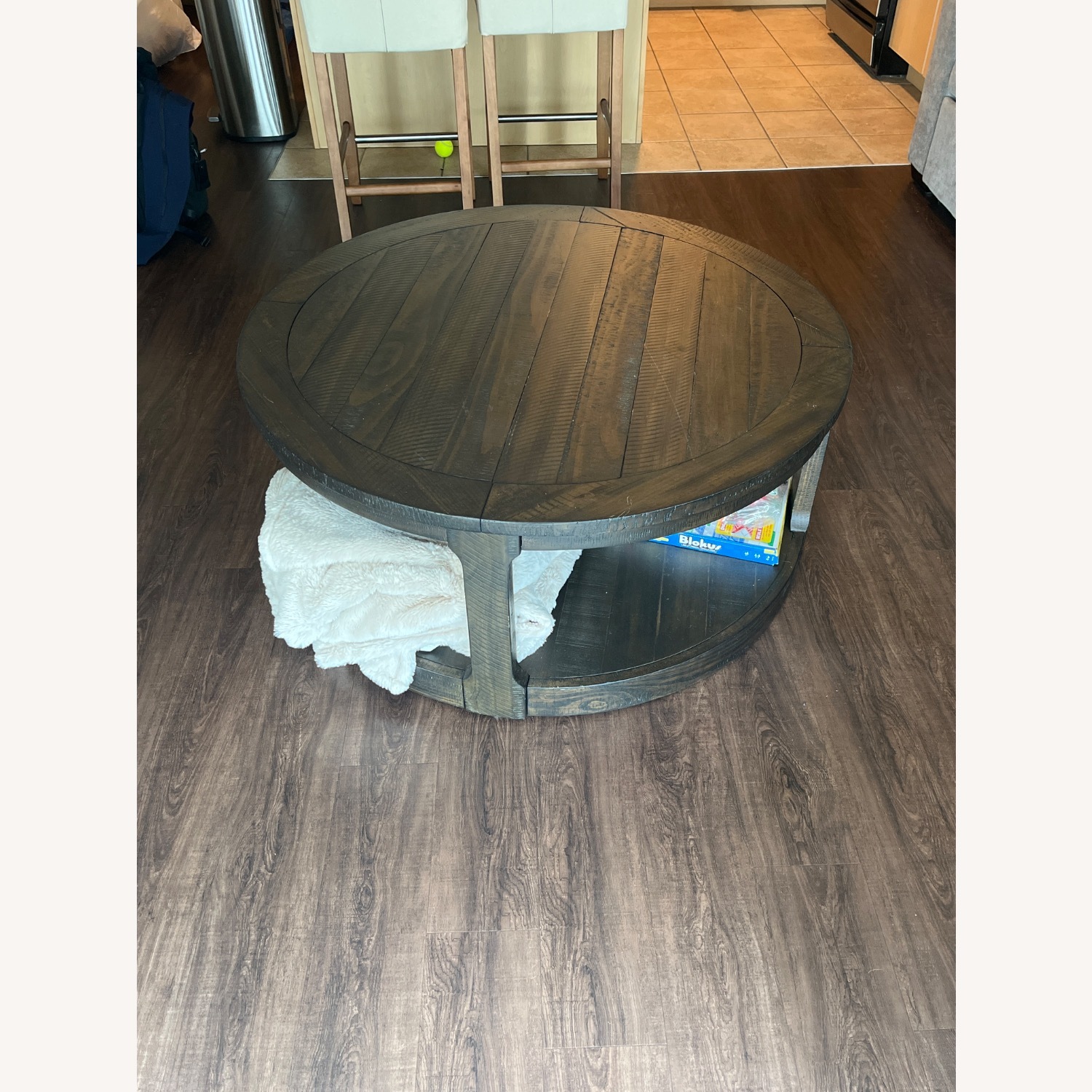Dark Brown Wood Coffee Table - image-3