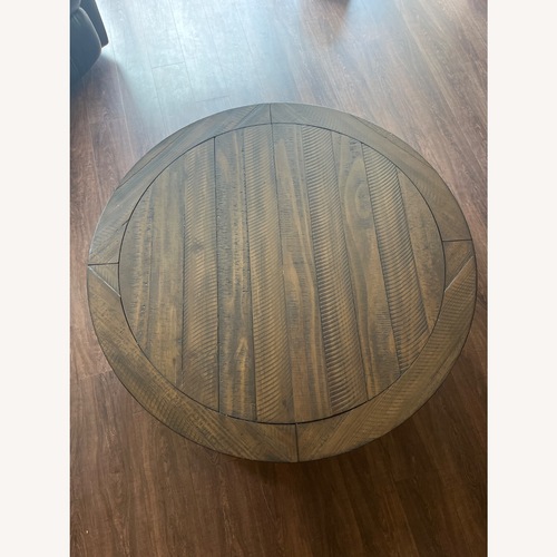 Used Dark Brown Wood Coffee Table for sale on AptDeco