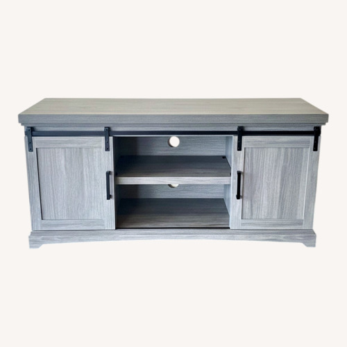 Used Bell'O Dark Gray Wood Veneer Media Storage for sale on AptDeco