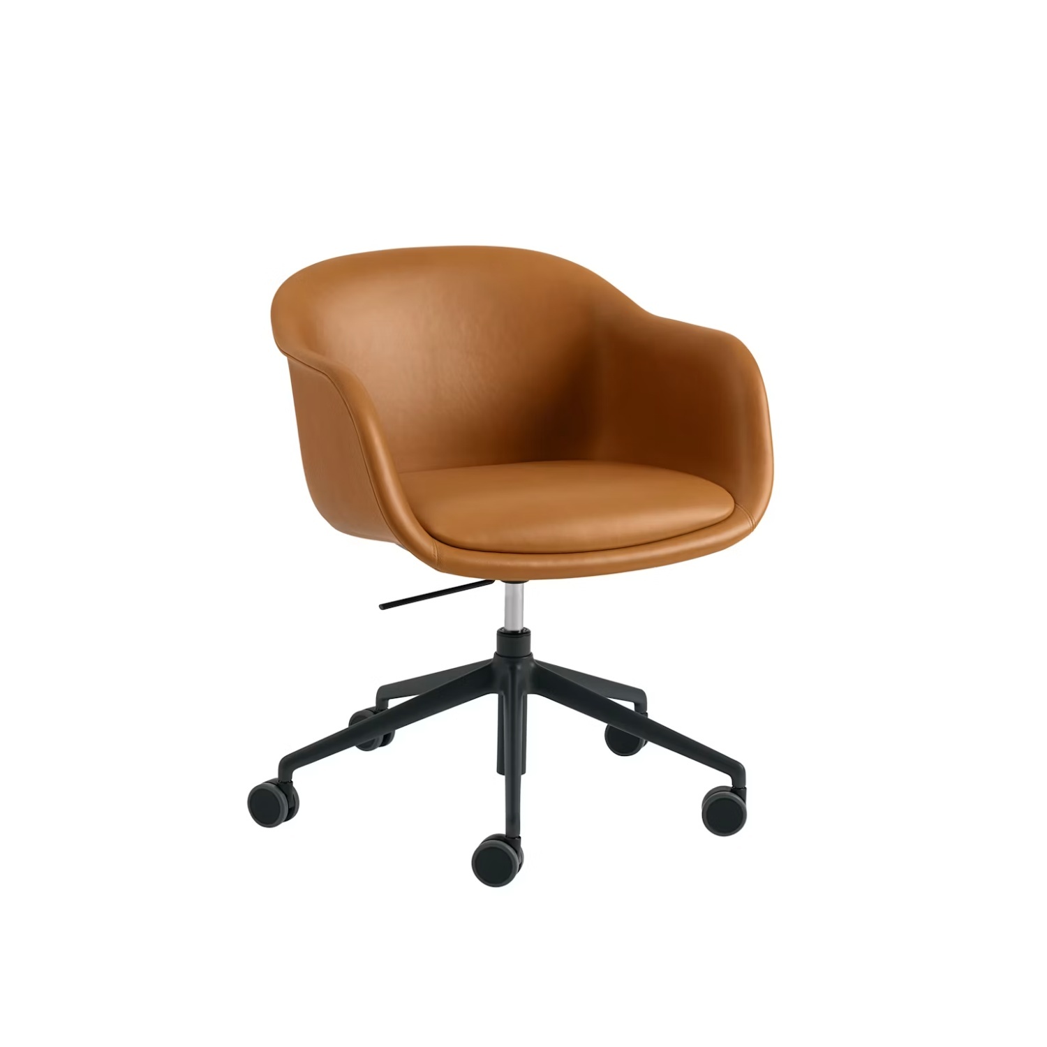 Knoll Swivel Chair in Cognac Leather - image-12
