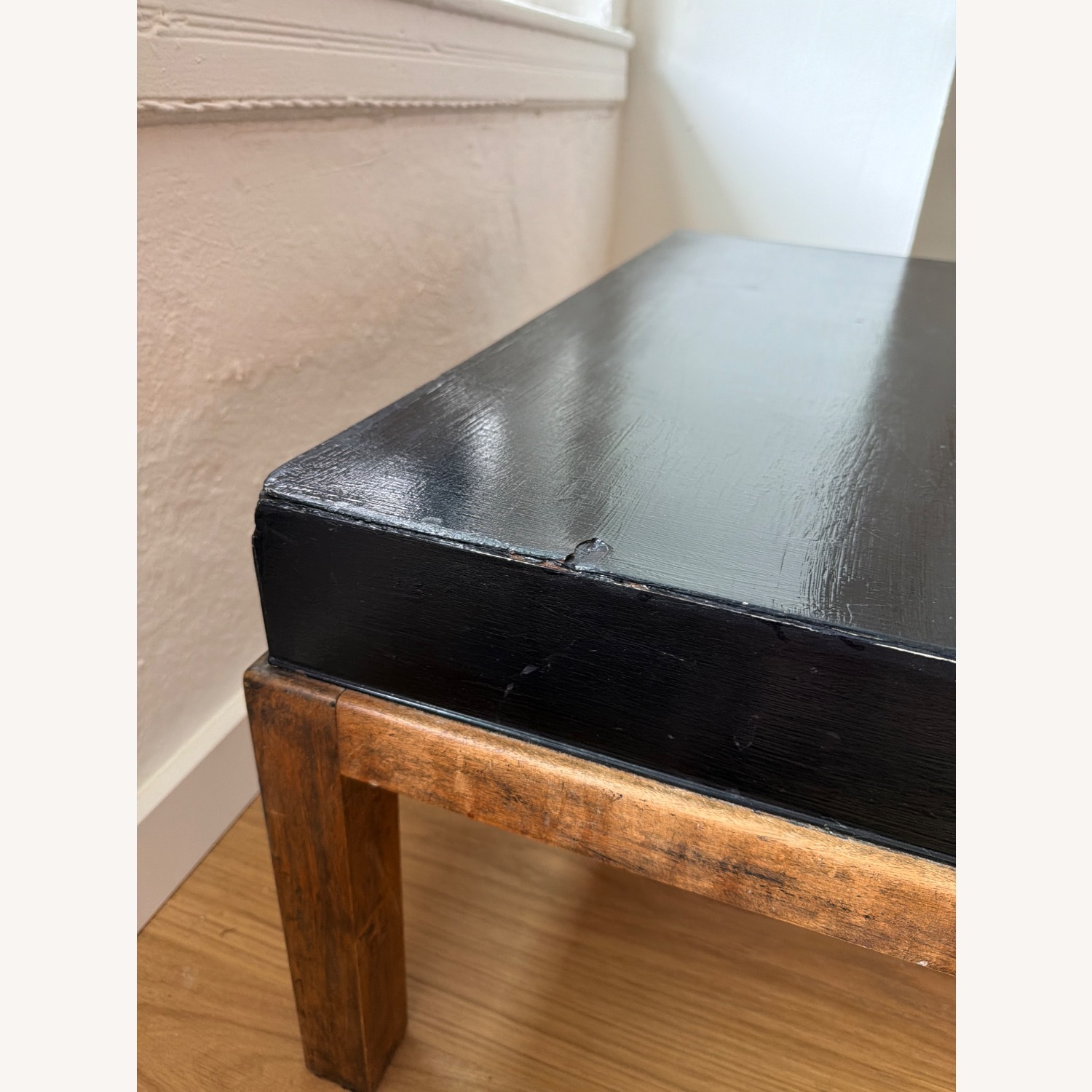 Vintage/Antique Finds Black Wood Coffee Table - image-4