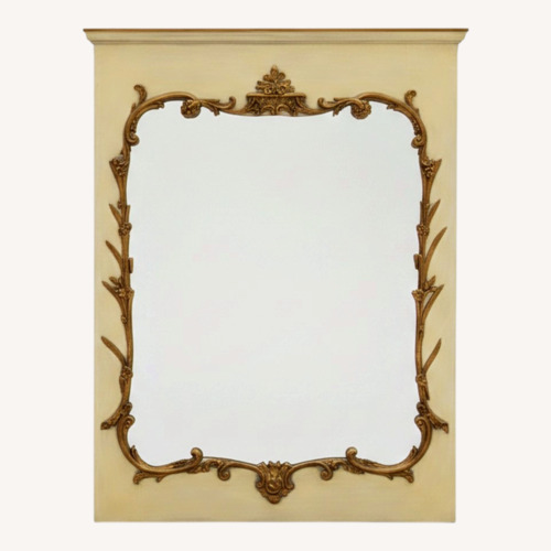 Used Vintage/Antique Finds White Wood Wall Mirror for sale on AptDeco