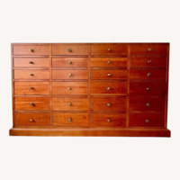 Brown Wood 24 Drawers Dresser