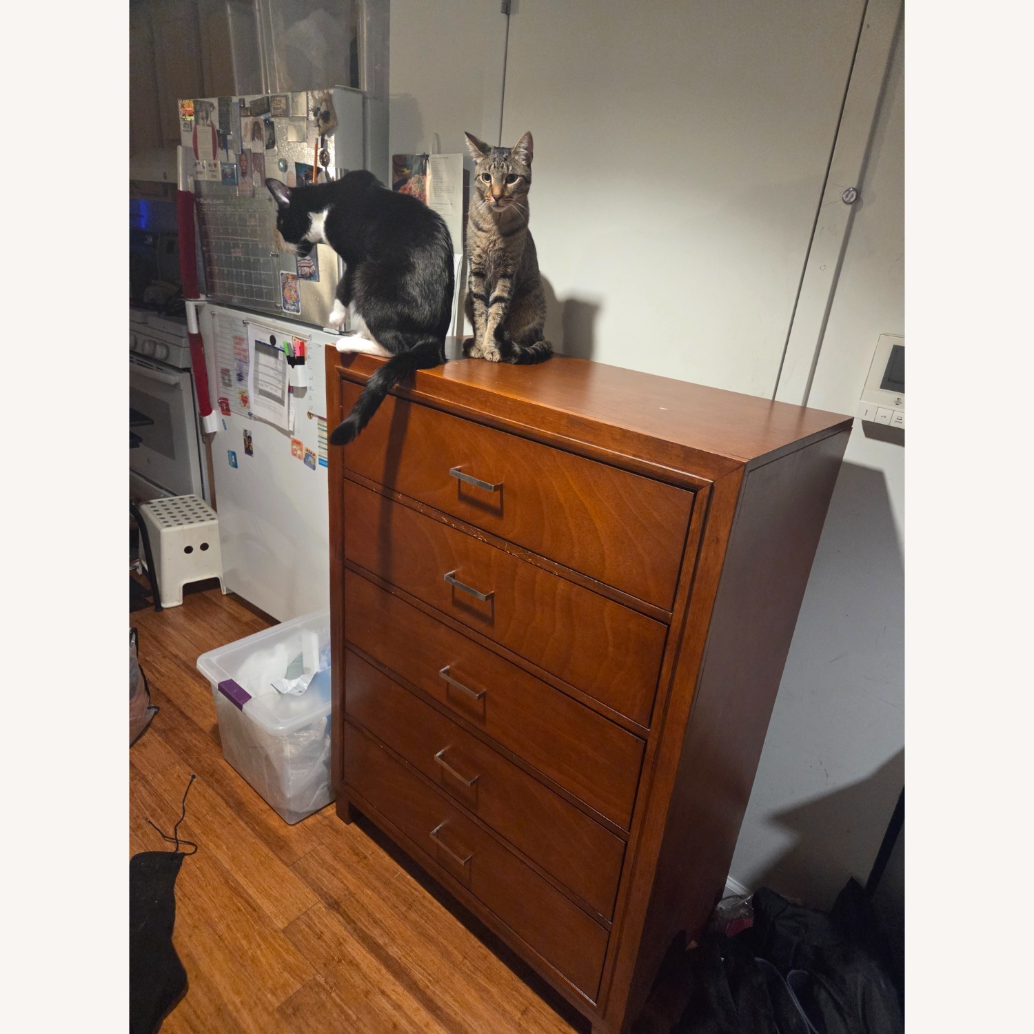 Gothic Cabinet Craft Dark Brown Wood Dresser - image-2