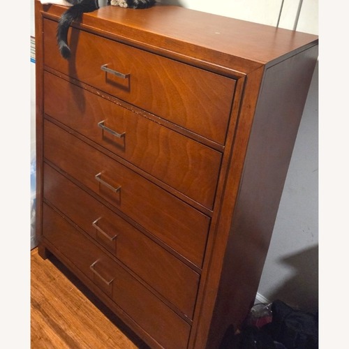 Used Gothic Cabinet Craft Dark Brown Wood Dresser for sale on AptDeco