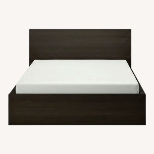 Used IKEA Malm Dark Brown Wood Full Bed for sale on AptDeco