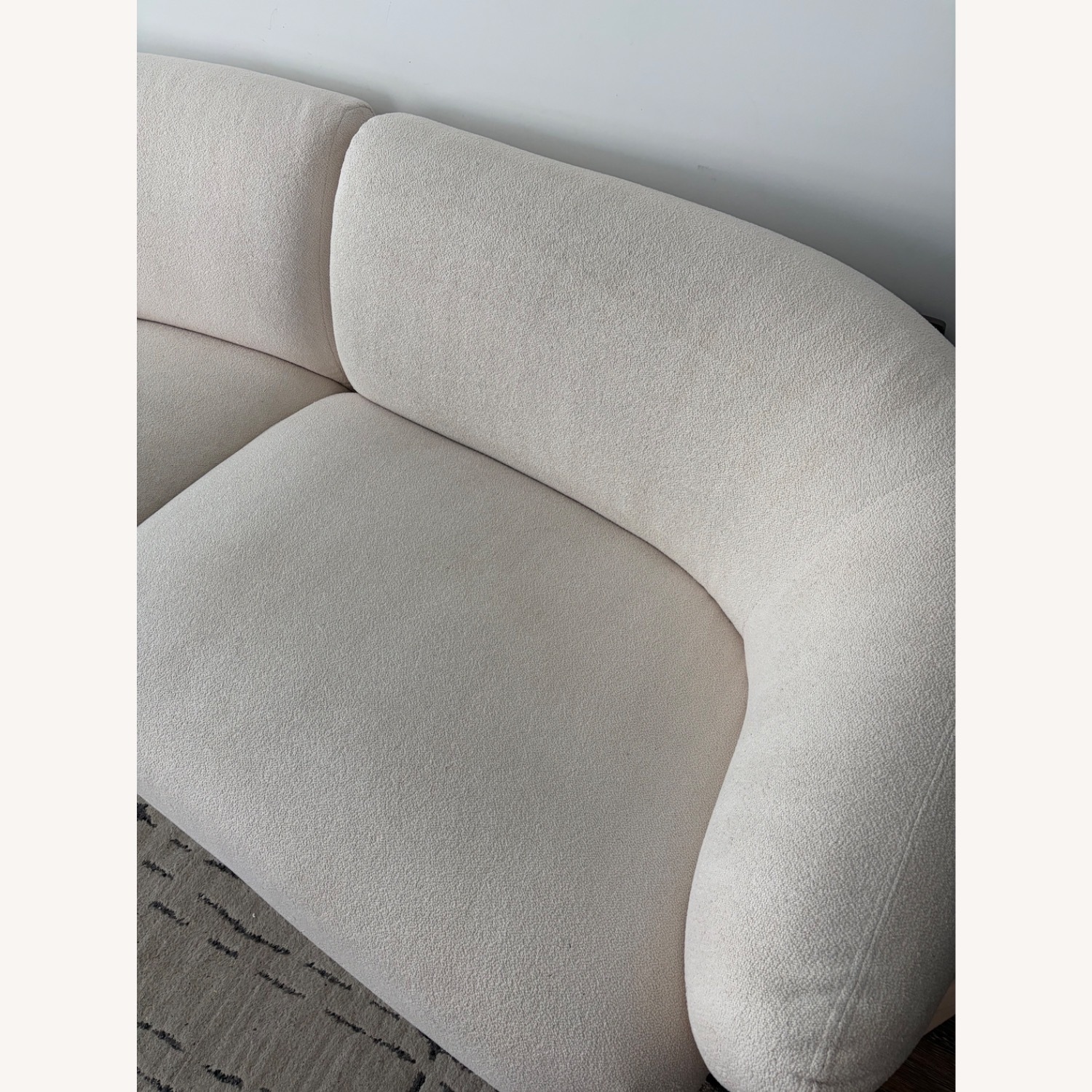 Castlery White Auburn Performance Fabric Curve Sofa - image-4