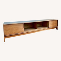 Light Brown Wood Media Storage