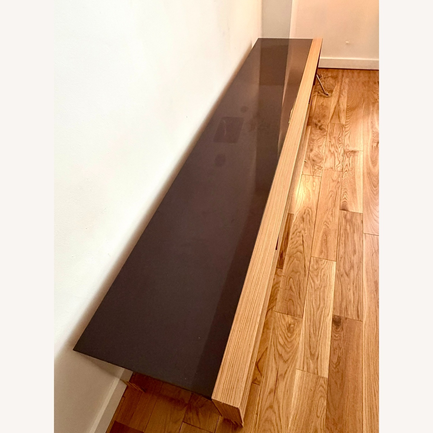 Light Brown Wood Media Storage - image-3