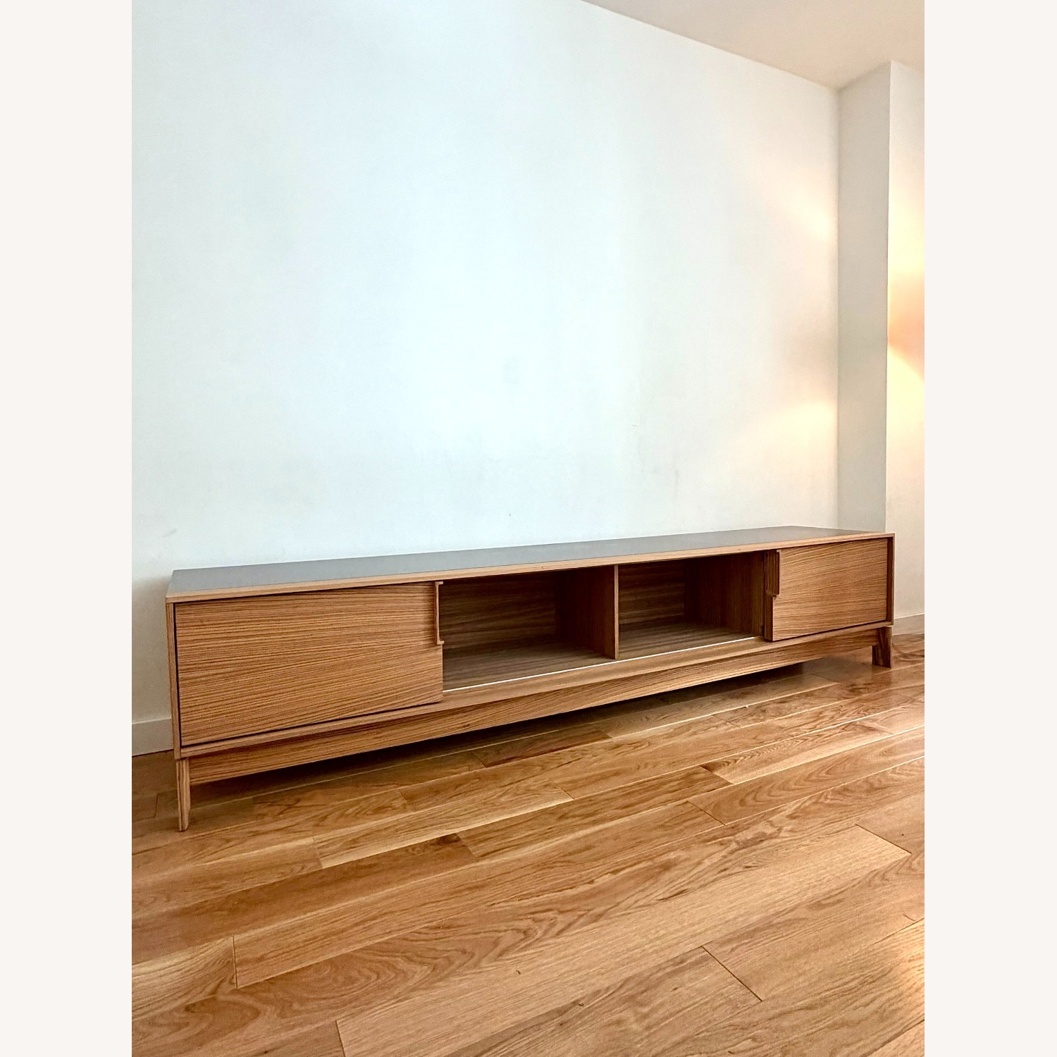 Light Brown Wood Media Storage - image-4