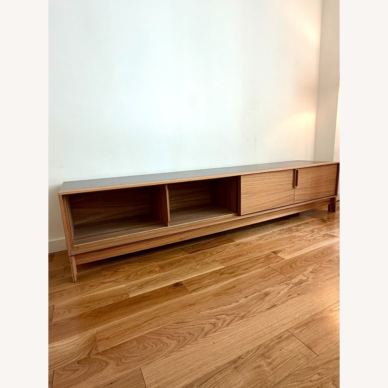 Light Brown Wood Media Storage - image-5