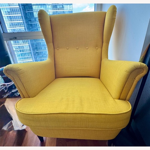Used Wayfair STRANDMON Yellow Armchair for sale on AptDeco