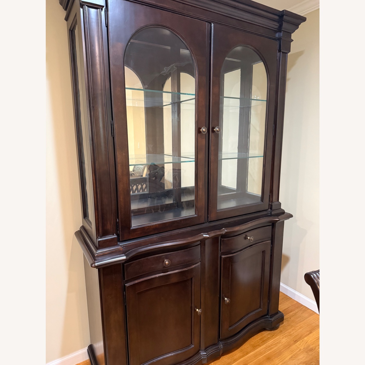 Raymour & Flanigan Dark Brown Wood Bookcase - image-1