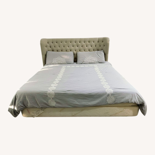 Used Natural Fabric King Bed for sale on AptDeco