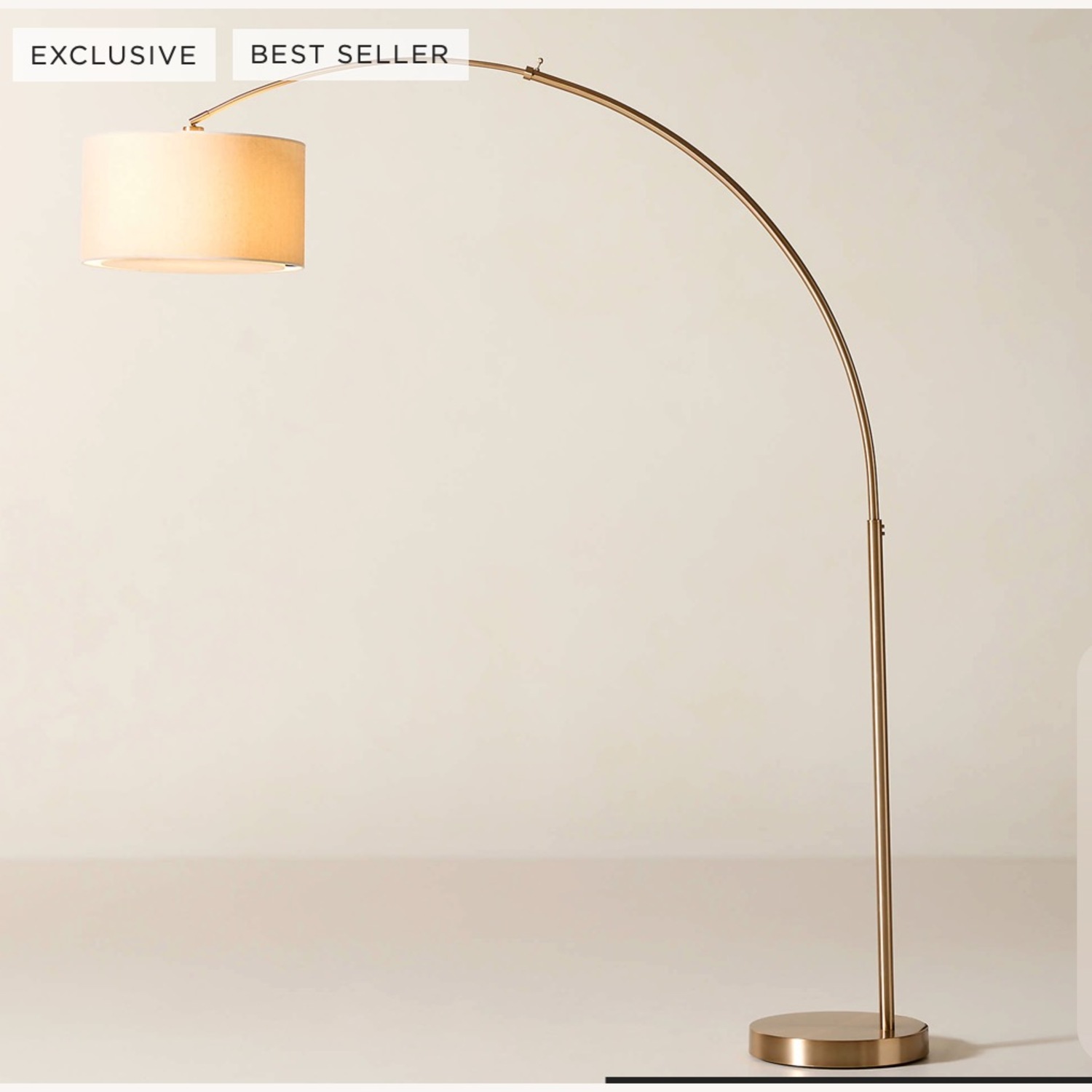 CB2 Big Dipper Arc Brass Floor Lamp - image-3