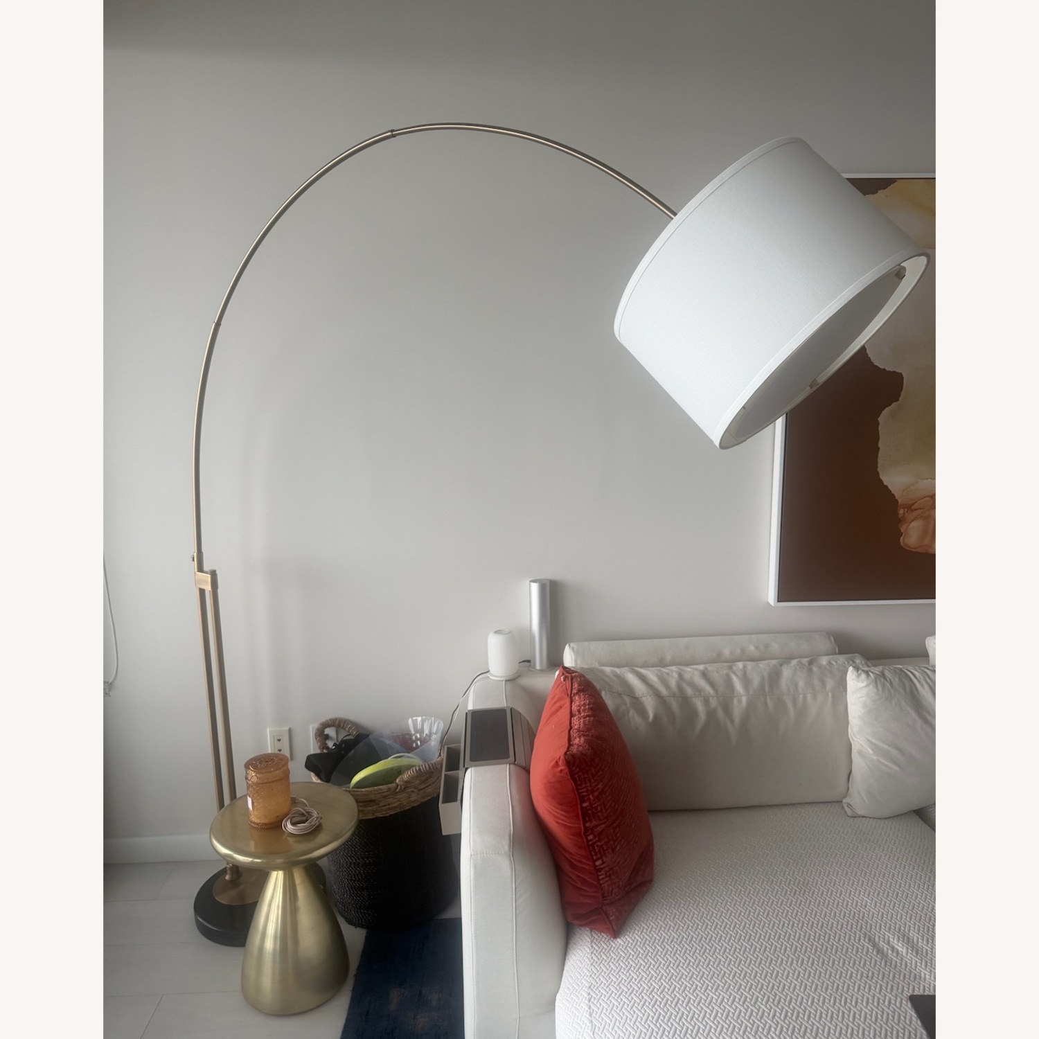 CB2 Big Dipper Arc Brass Floor Lamp - image-1