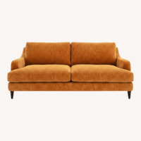 Modernism Design Orange Fabric 2 Seater Sofa