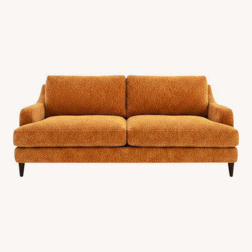 Used Modernism Design Orange Fabric 2 Seater Sofa for sale on AptDeco