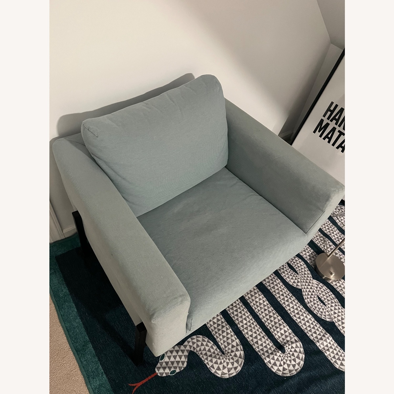 IKEA KOARP Blue Fabric Accent Chair - image-3