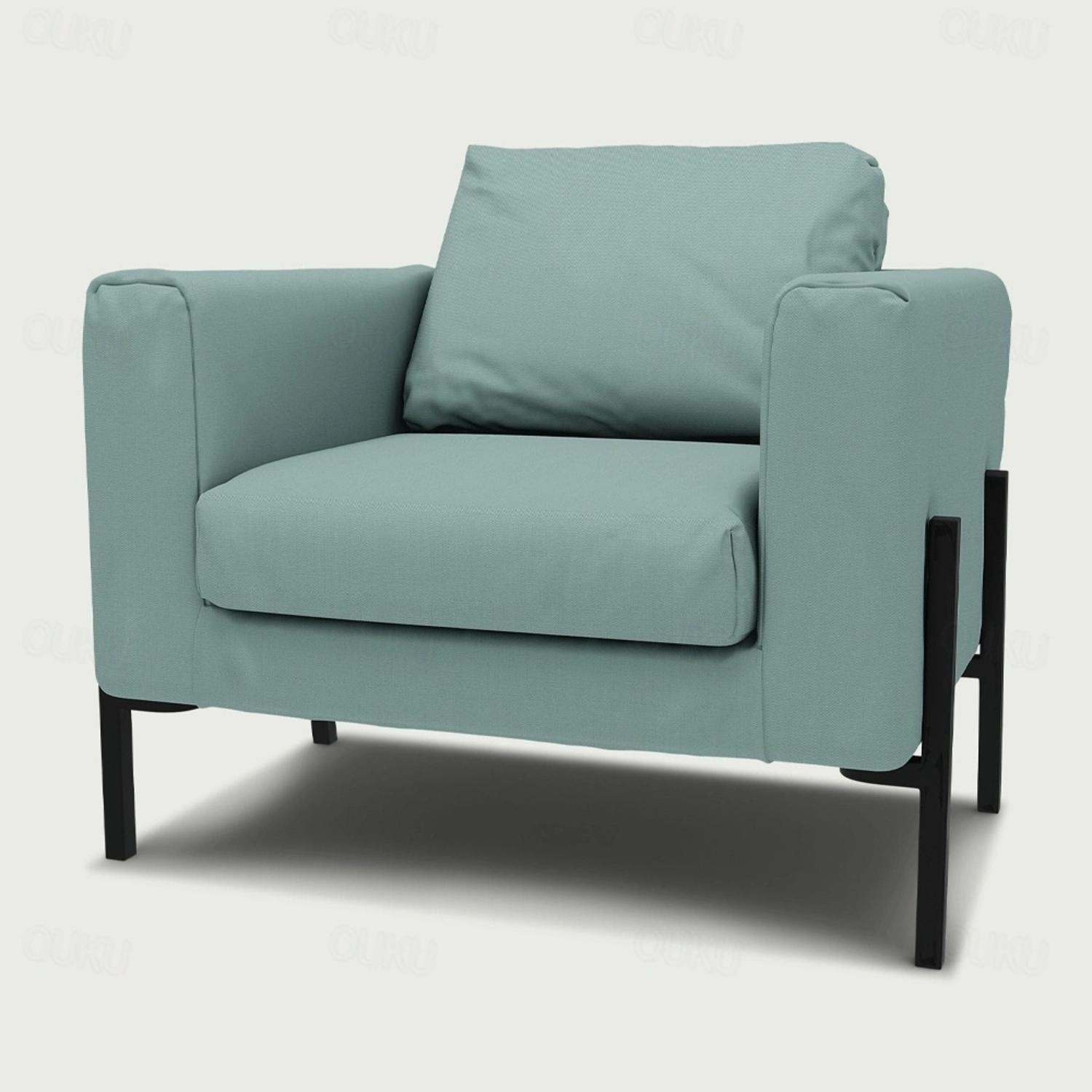IKEA KOARP Blue Fabric Accent Chair - image-4