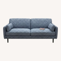 Chita Mid-century Blue 3+ Seater Sofa