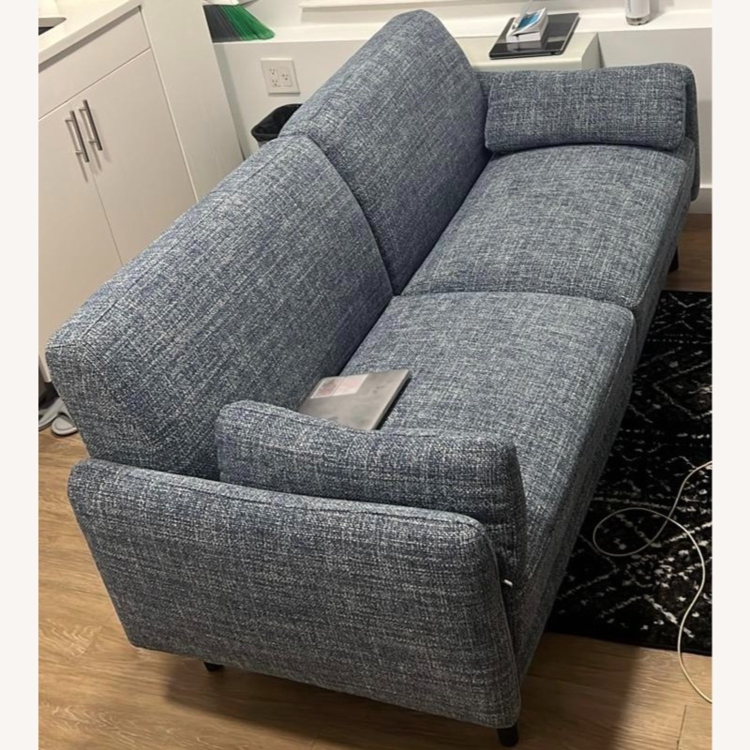 Chita Mid-century Blue 3+ Seater Sofa - image-2