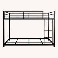 Miscoos Metal Twin Over Twin Bunk Bed