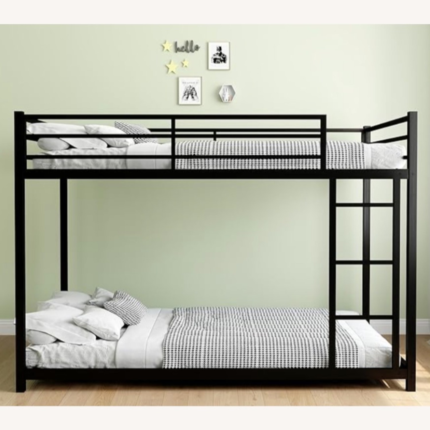 Miscoos Metal Twin Over Twin Bunk Bed - image-1
