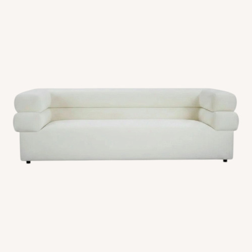 Used White Fabric 3+ Seater Sofa for sale on AptDeco