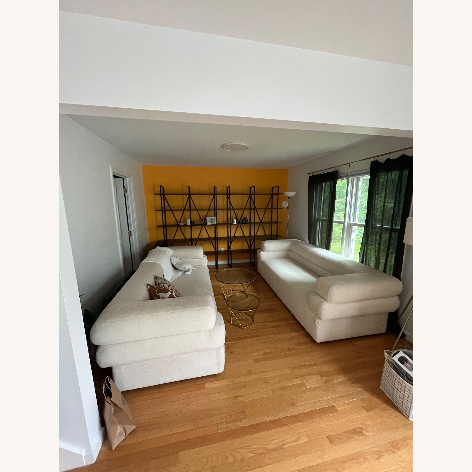 White Fabric 3+ Seater Sofa - image-3