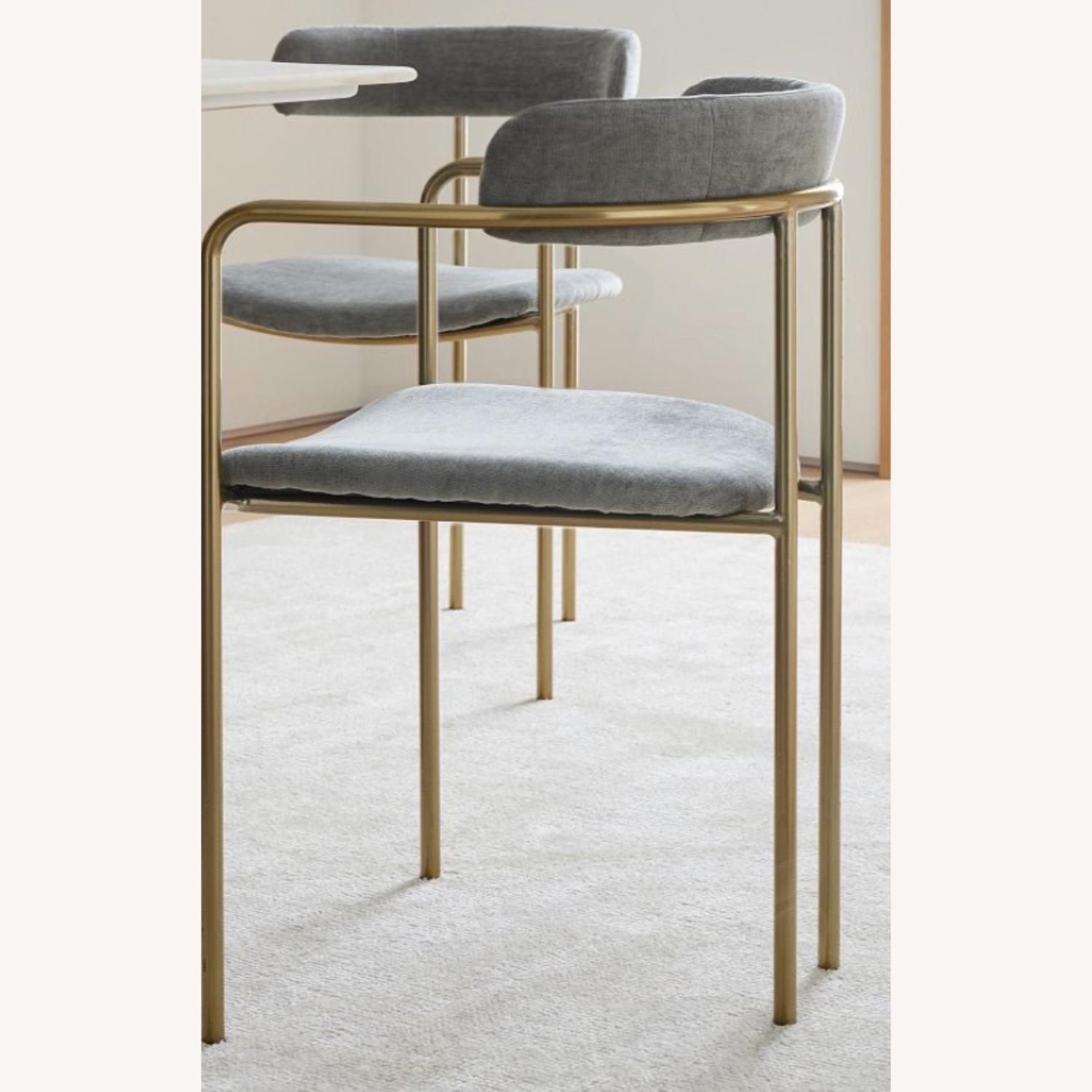West Elm Lenox Light Gray Dining Chair - image-2