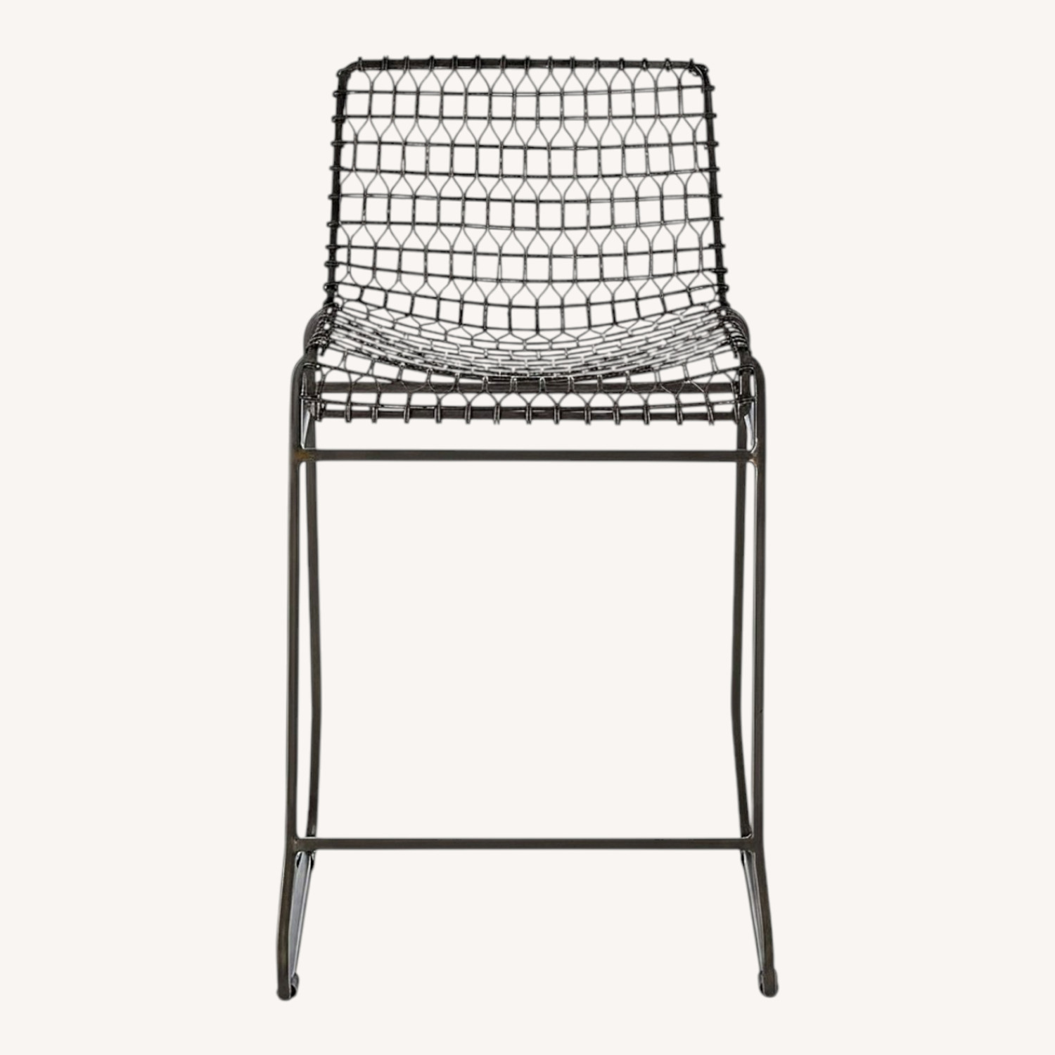 Crate & Barrel Gray Metal Bar Stools - image-0