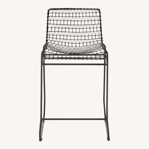 Used Crate & Barrel Gray Metal Bar Stools for sale on AptDeco