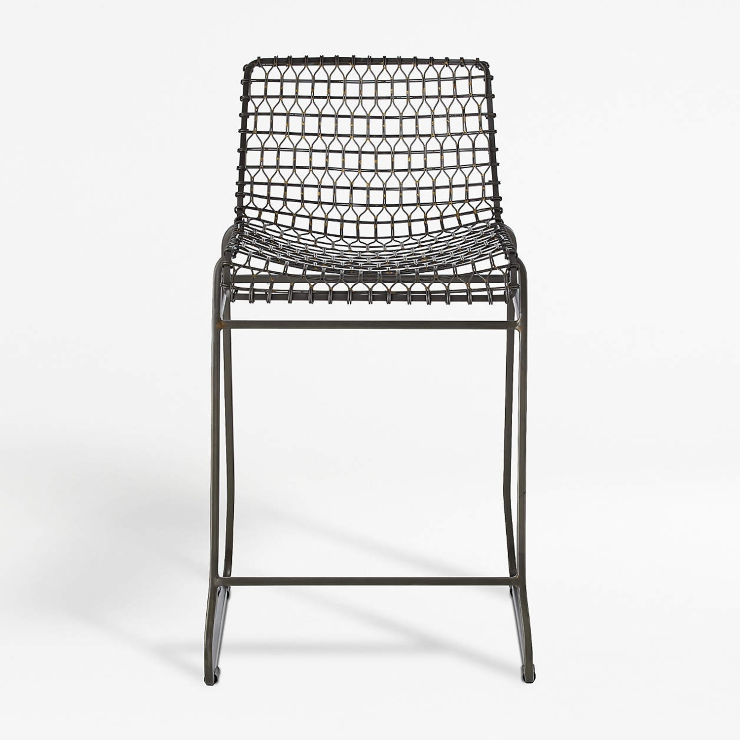 Crate & Barrel Gray Metal Bar Stools - image-5