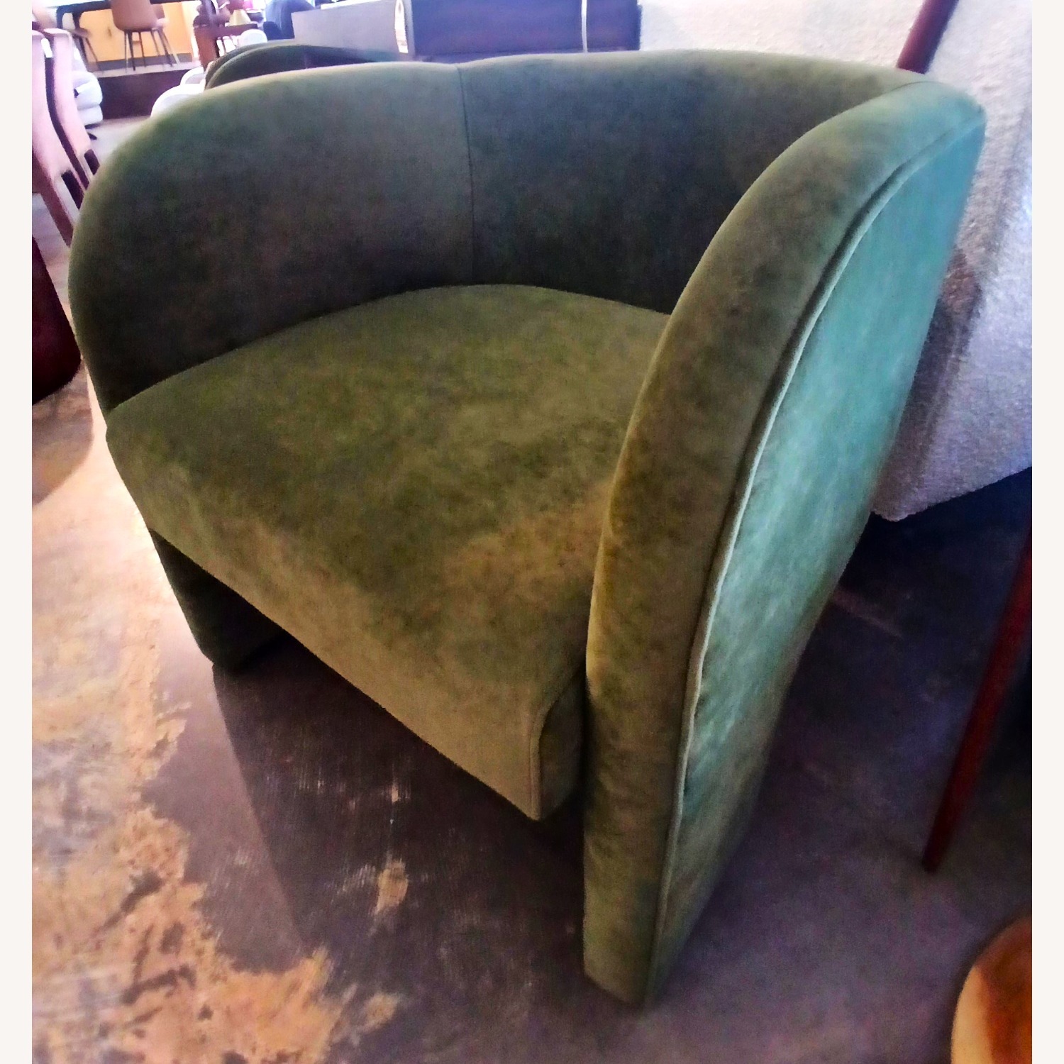 Modernism Design Red Fabric Accent Chair - image-5