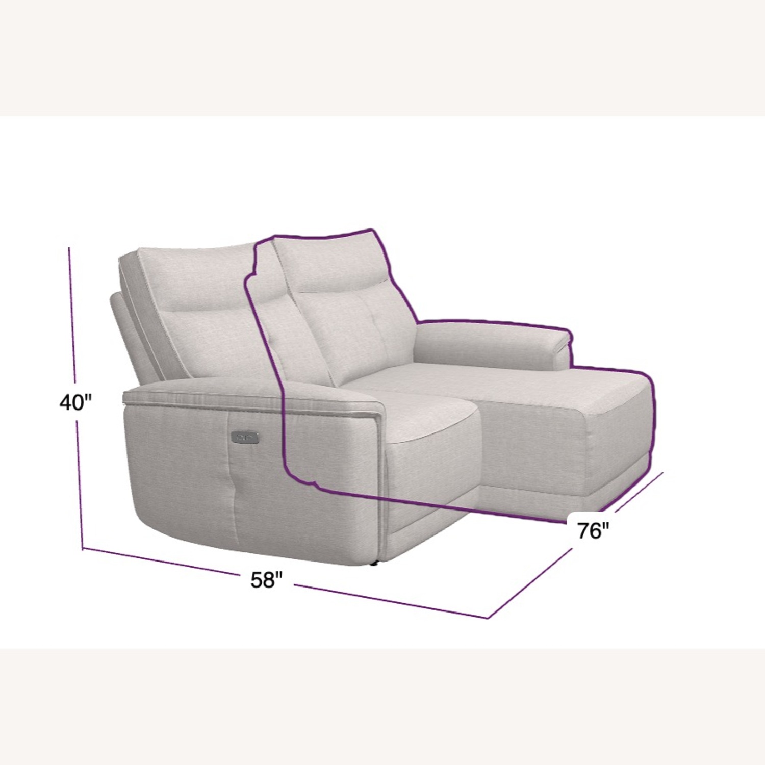 Raymour & Flanigan Graceland Light Gray 2 Piece Sectional - image-3