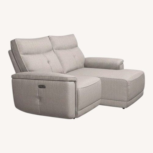 Used Raymour & Flanigan Graceland Light Gray 2 Piece Sectional for sale on AptDeco