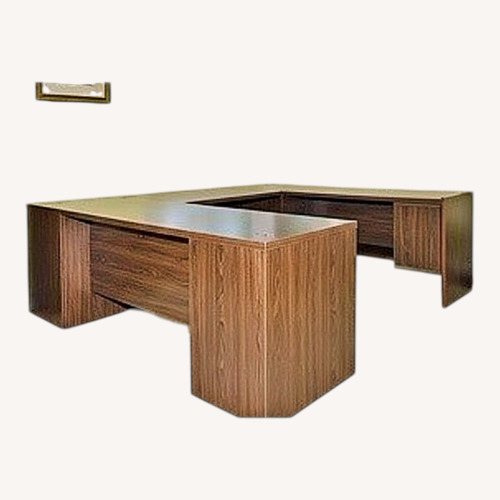 Used Office Desk With Return and File Cabinet for sale on AptDeco