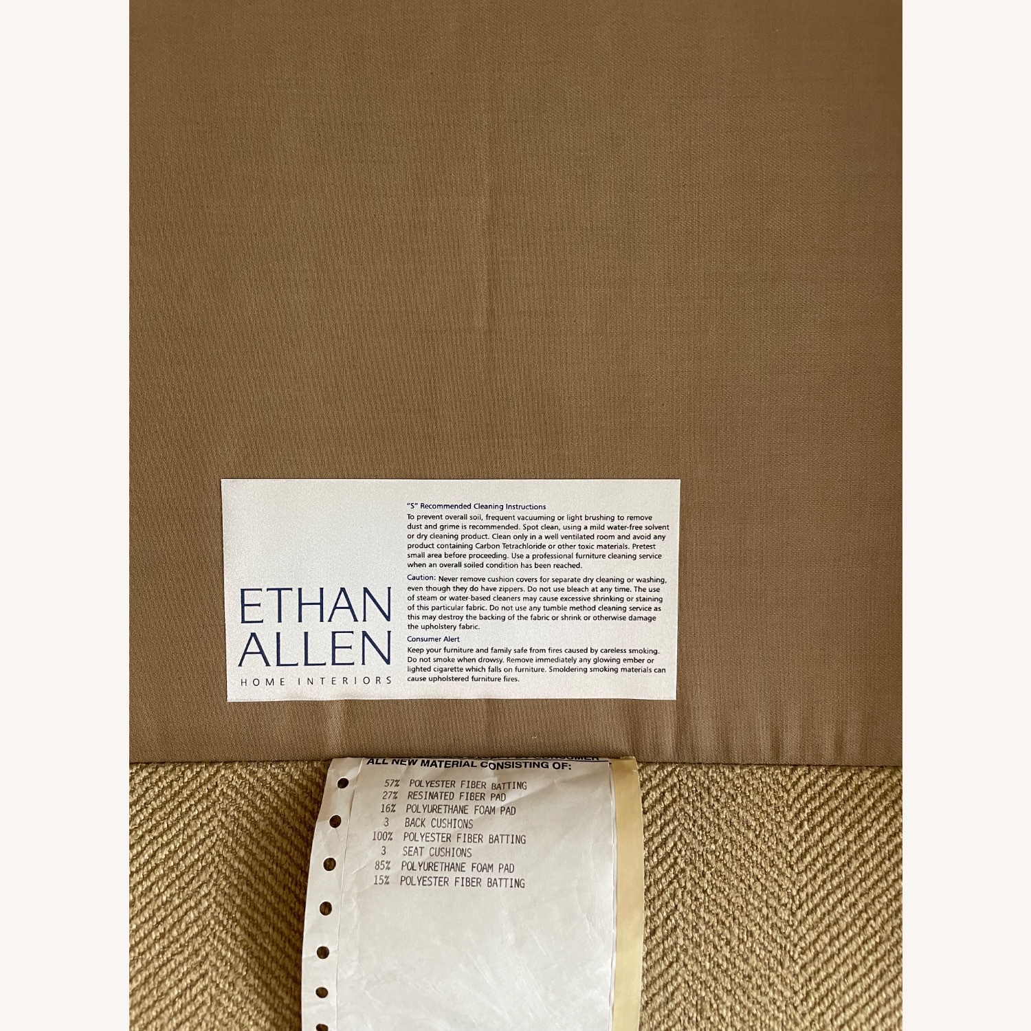 Ethan Allen Natural 3+ Seater Sofa - image-4