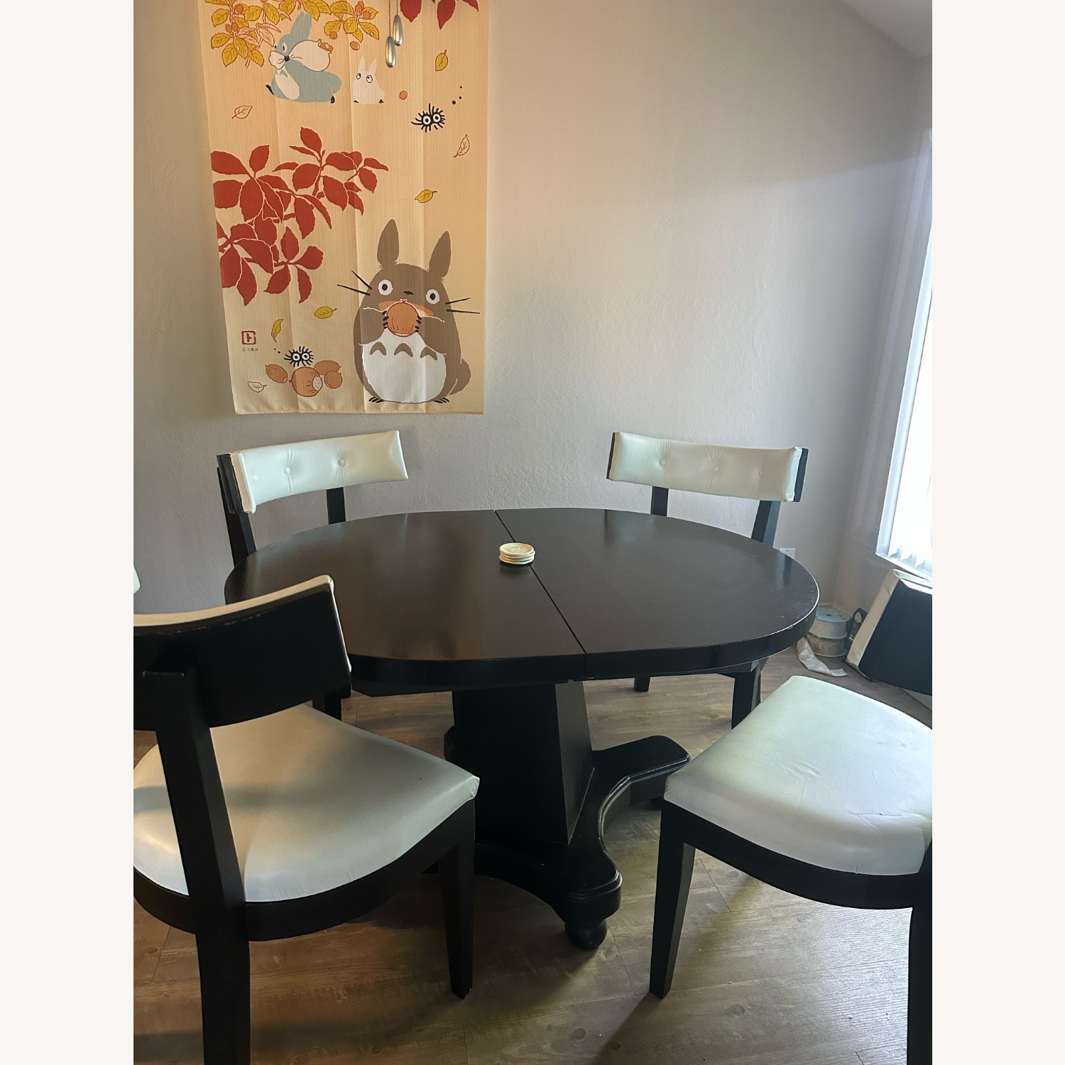 Custom-made real hard Wood Black Dining Set - image-1