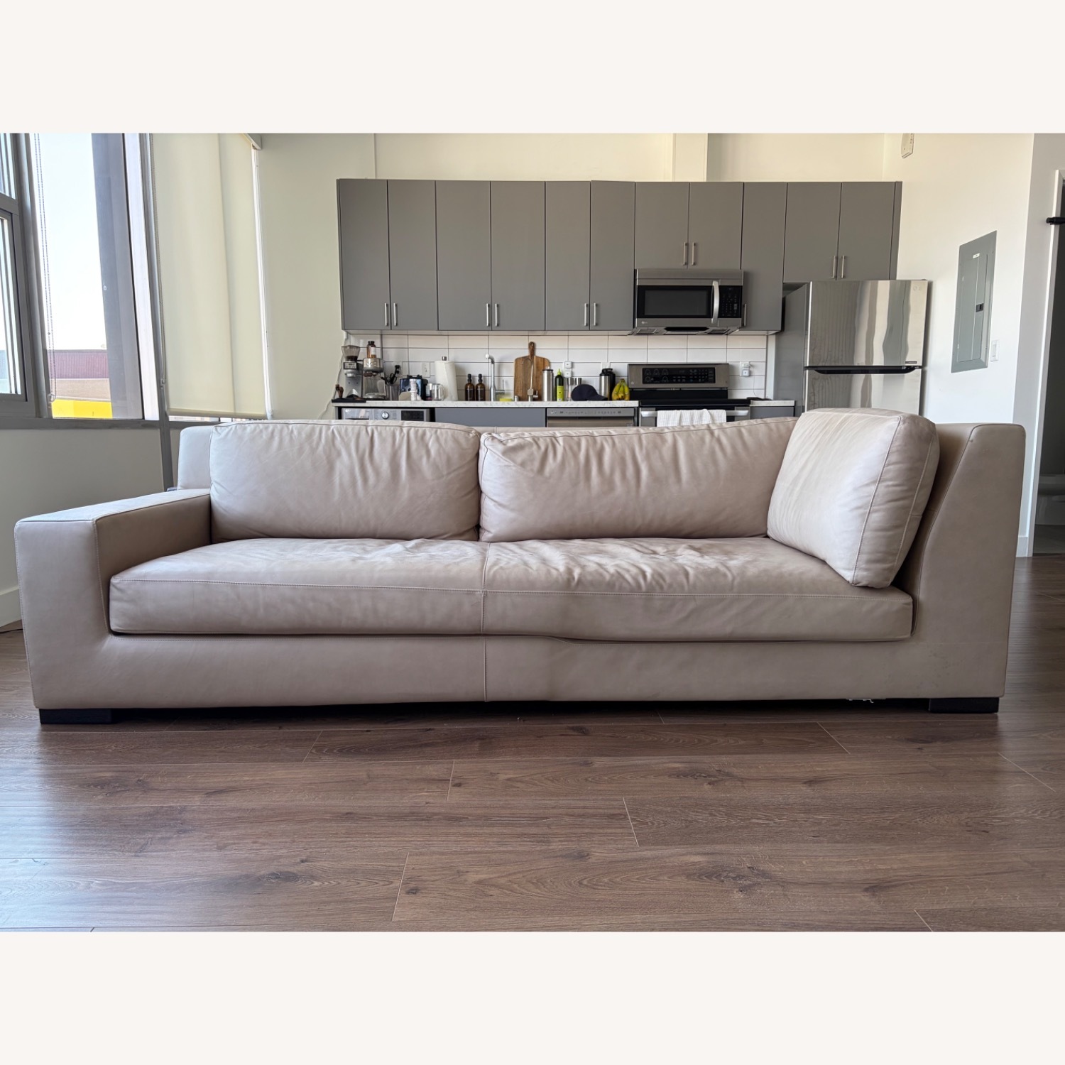Restoration Hardware (Smoke Color) 2 Seat Sofa - image-5