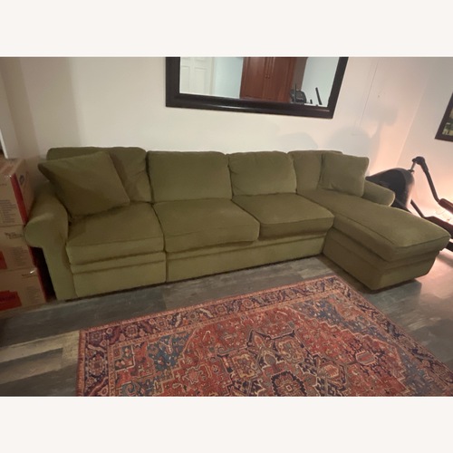 Used La-Z-Boy Green 3+ Piece Sleeper Sectional for sale on AptDeco
