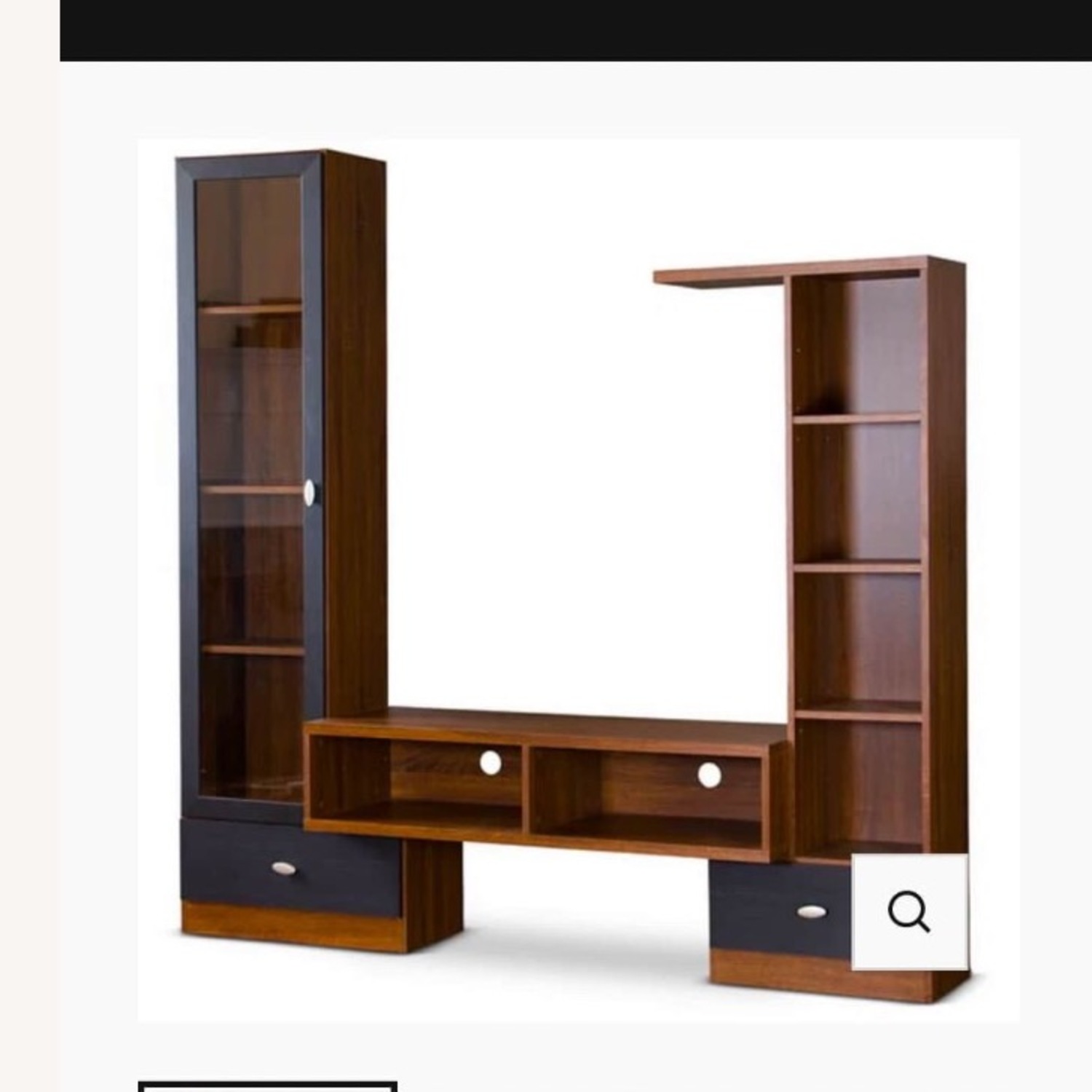Baxton Studio Dark Brown Wall Unit - image-1
