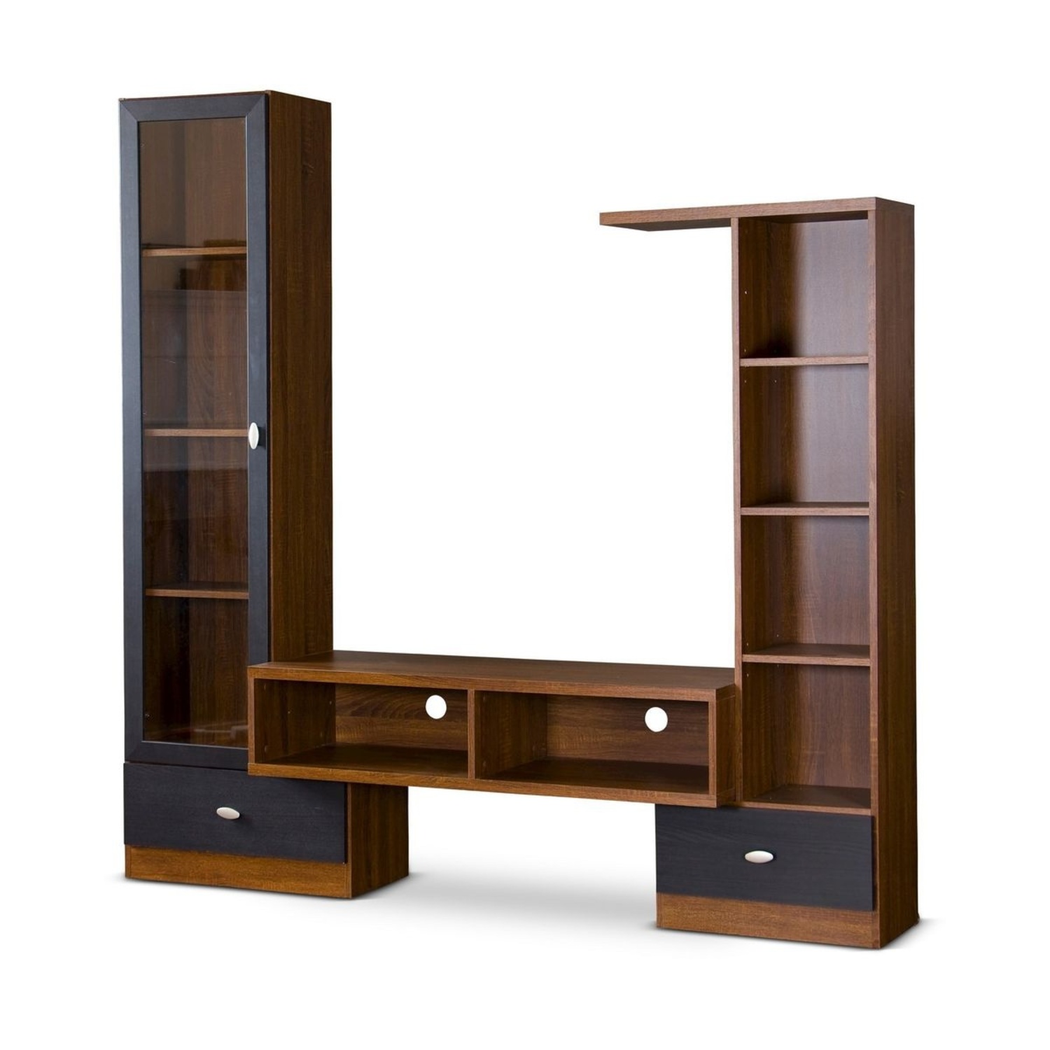 Baxton Studio Dark Brown Wall Unit - image-6