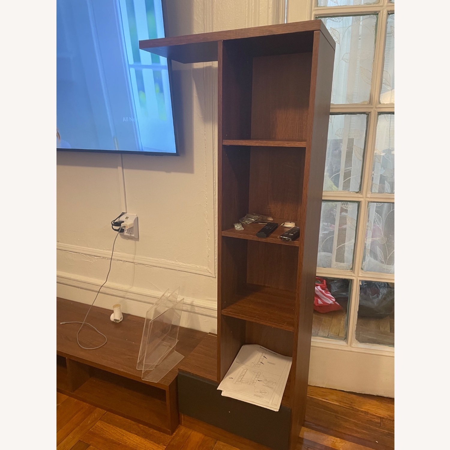 Baxton Studio Dark Brown Wall Unit - image-3