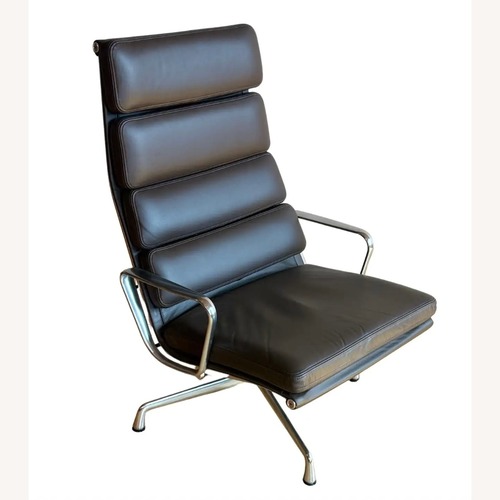 Used Herman Miller Dark Brown Leather Armchair for sale on AptDeco