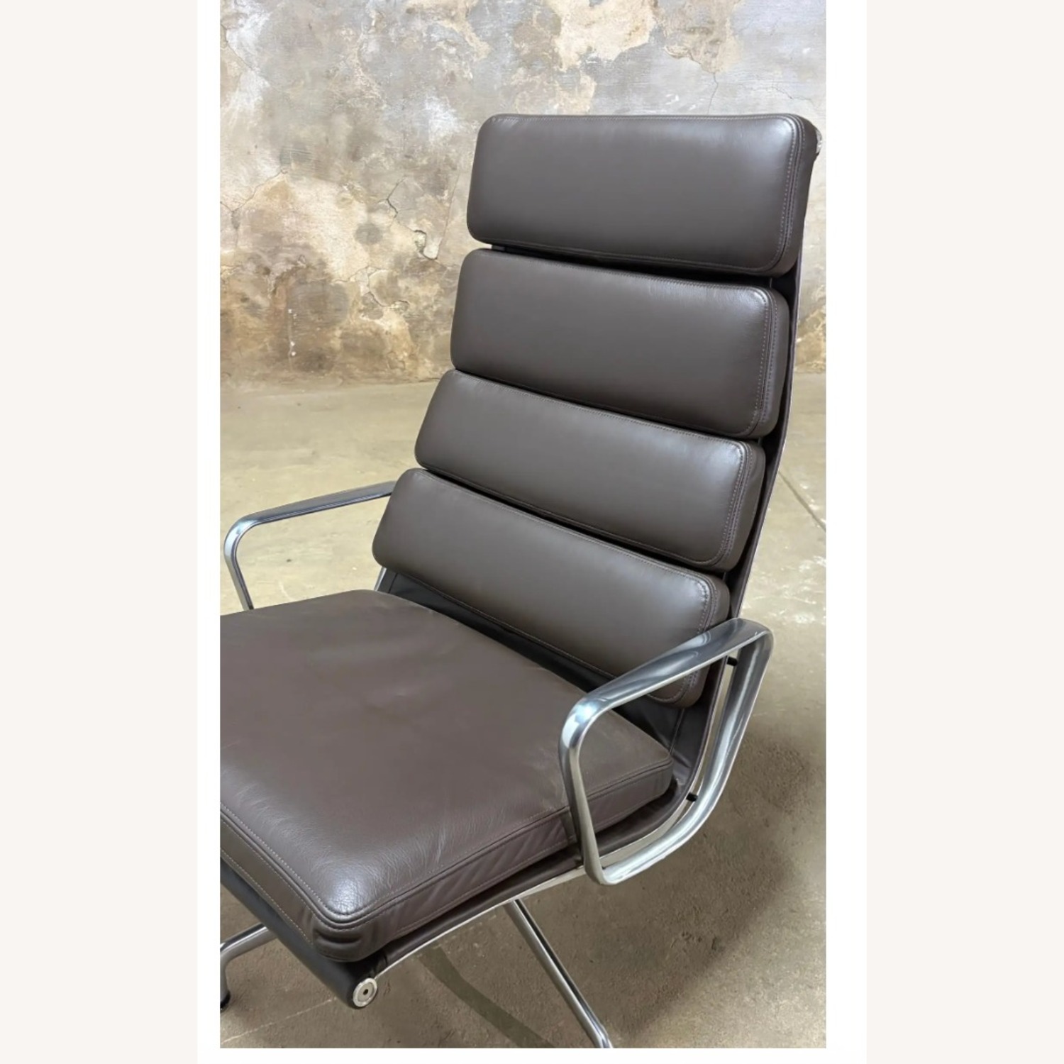 Herman Miller Dark Brown Leather Armchair - image-6