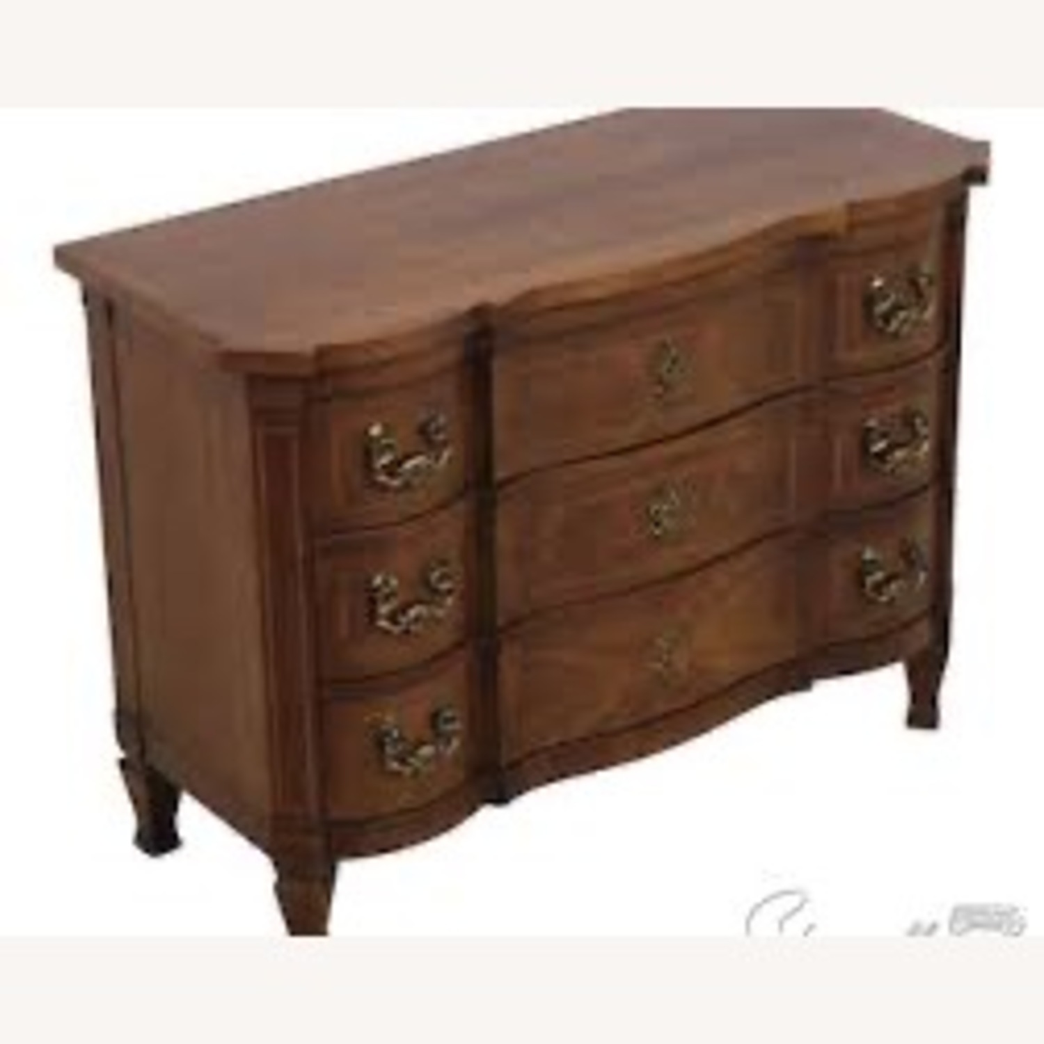 French Heritage Dark Brown Wood Dresser - image-6