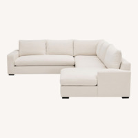 Pottery Barn Big Sur White Fabric 3+ Piece Sectional
